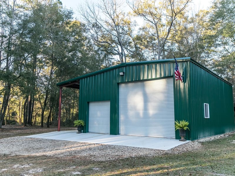Agricultural pole barn exterior